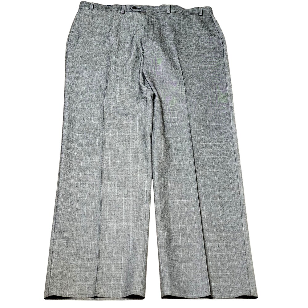 Lauren Ralph Lauren Dress Pants Mens 39x31 Gray Check Microfiber Classic Fit